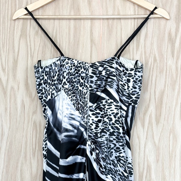 Cache Embellished Leopard Zebra Mermaid Prom Dress - Picture 8 of 11